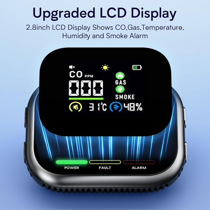 6 in 1 Carbon Monoxide & Gas Detectors